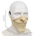 thumbnail image 1 of Cubierta facial de látex para cosplay, figura de película de terror, cubierta facial de película de terror, disfraz de Halloween, rendimiento de alta gama, 1 of 6
