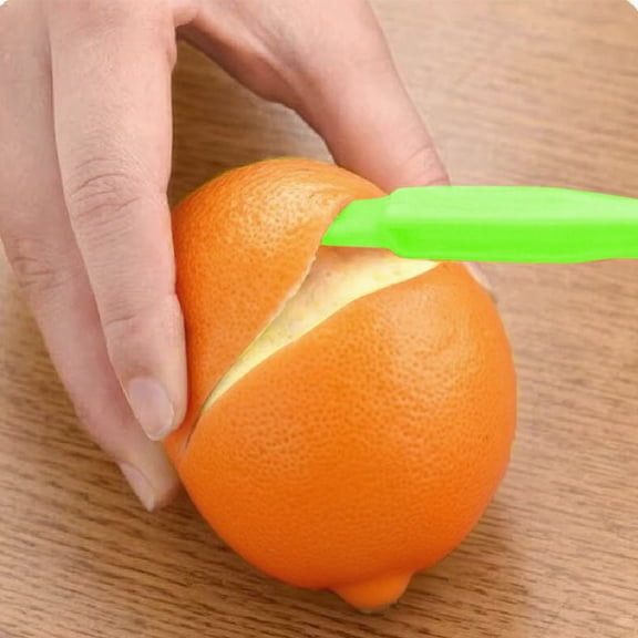 Elainilye Orange Peeler Tool, Safe Fruit Peel Cutter for Orange Lemon Citrus, Easy to Use Kitchen Gadget, Dishwasher Safe Plastic Slicer, Vegetable Tools for Home