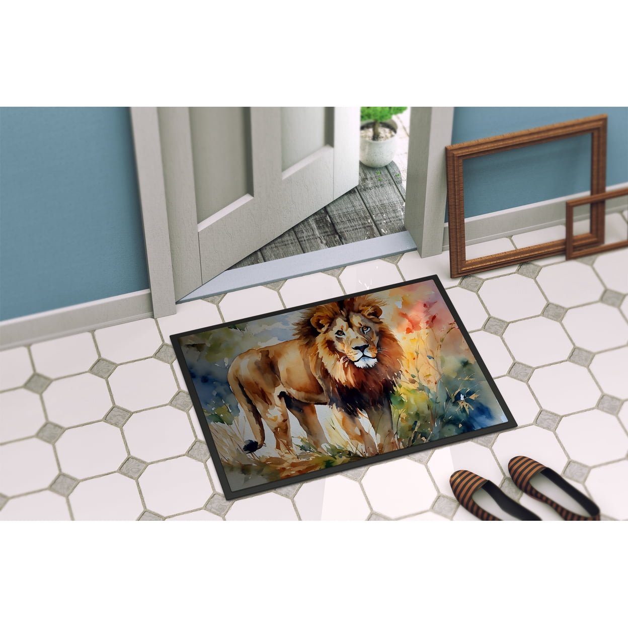 Carolines Treasures DAC2953MAT 0.15 x 18 x 27 in. Lion Doormat