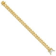 thumbnail image 2 of 14k Yellow Gold 10mm Hand Polished Fancy Link Chain Bracelet 9 Inch -  Jewelry Gift for Mom, 2 of 2