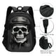 thumbnail image 3 of Balery Black White Hat Skull Mochila con carga USB para hombre y mujer - Mochila impermeable y antirrobo para laptop con puerto USB para viajes, trabajo, 3 of 7