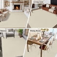 thumbnail image 6 of Ivory White Large Area Rugs for Bedroom Living Room, Soft Non Slip Carpet Bedside Rug, Modern Pure Ivory White Rectangular Floor Cover Kitchen Accent Rug 5'x7' for Dining Room/Office, 6 of 9