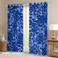 thumbnail image 2 of Homewish Leopard Print Blackout Curtains Set of 2 (52x84 Each), Blue Cheetah Print Curtain, 2 of 5