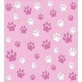 thumbnail image 3 of Ambesonne Dog Paws Duvet Cover Set, Feminine Tone Footprint, Twin, Pale Pink Pink White, 3 of 3