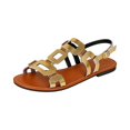thumbnail image 3 of Willtoo Women's Dressy Closed Toe Flat Sandals Summer Vacation Beach Open Toe Metal Ankle Strap Slides Sandals Shoes 2026, 3 of 5