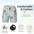 thumbnail image 4 of Kdxio Happy Easter Print Men's Swim Trunks with Compression Liner 7 Inch Inseam Quick Dry Swim Shorts, 4 of 7