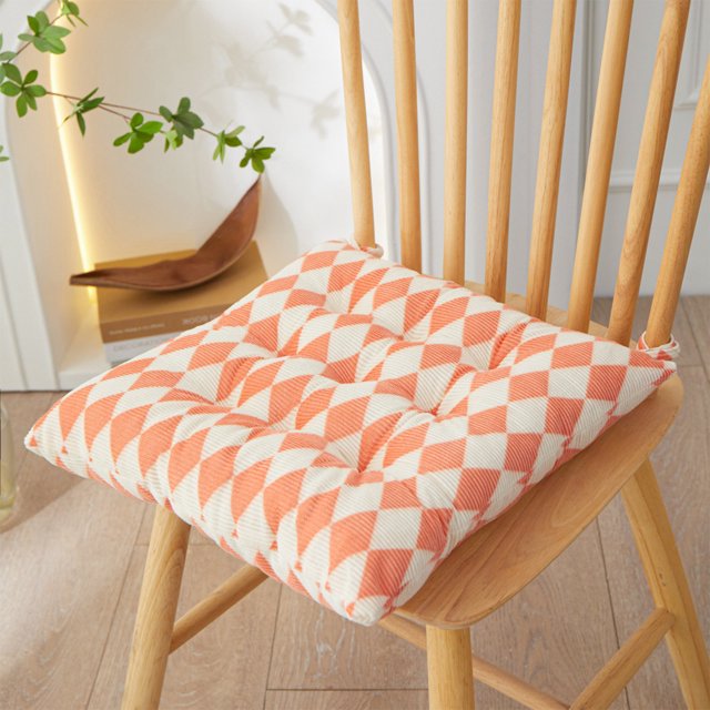 Striped Diamond Plush Geometric Cushion Student Seat Cushion Home Reclining Chair Restaurant Chair Strapable Bottom Cushion Deals Of The Day Clearance