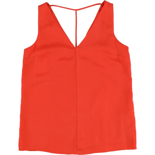 Blusa de punto bar III con espalda en V para mujer naranja extragrande