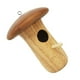 thumbnail image 2 of Alimentador de pájaros de madera Columpio de pájaro en forma de hongo creativo para exteriores Jardín Hogar Ehuebsd Libre de BPA, 2 of 5