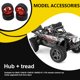 thumbnail image 3 of RC CAR ENILLOS EXQUISITO ACCESIONES DE ASIGULACIONES DE MODIFICACIÓN Accesorios de actualización Reemplazo del kit para 124016 124019 144002 1 Rojo 4 sets Inevent FN001441-02, 3 of 7