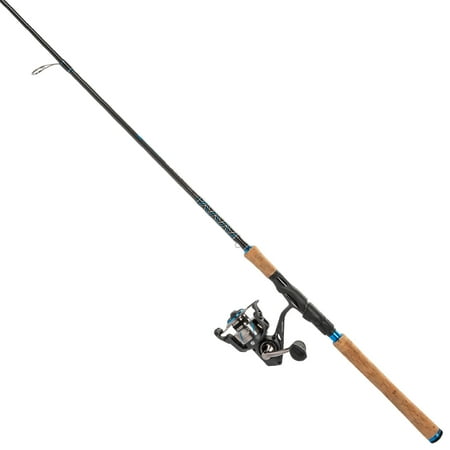 Quantum Benchmark Spinning Reel and Fishing Rod Combo 7-Foot 1-Piece Light Power Fast Action Rod Graphite Composite Blank Size 2500 Reel 5+1 Bearings 6.2:1 Gear Ratio Silver/Blue