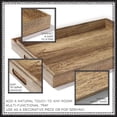 thumbnail image 3 of American Atelier, Brown Poplar Finish, Polypropylene Rectangular Serving Tray with Handles, Set of 2, 3 of 6