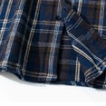 thumbnail image 6 of BiZtdJrK Men's Plaid Long Sleeve Shirts with Chest Pocket Big and Tall Button Down Shacket Jacket Going Out Tops, Navy, XXXXXL, 6 of 9