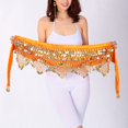 thumbnail image 2 of Fsqjgq Women's Sweet Bellydance Scarf with Gold Sequin Skirts Wrap Noisy Sparkly Tassel Mini Skirts Carnival Festival Belly Dance Skirts Clearance, 2 of 5