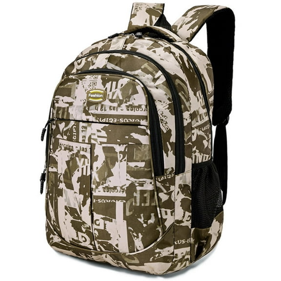 Baprem Kids Backpack Camo Back to School Backpack for Boys, Trendy School Bag Lightweight Bookbag, Yellow