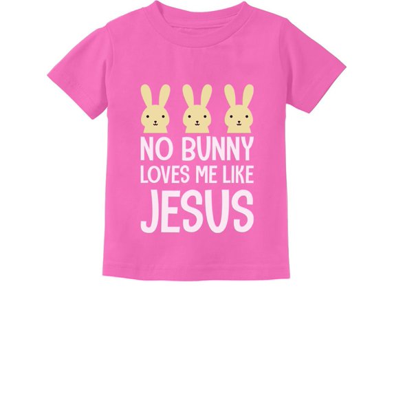Tstars Boys Unisex Easter Holiday Shirts Shirt Infant No Bunny Loves Me Like Jesus Happy Easter Party Shirts Easter Gifts for Boy Baby Outfit Kids T Shirt