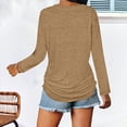 thumbnail image 4 of Women's Sweatshirt Cozy Pullover Sweatshirts Long Sleeve V-Neck Tunic Shirts Casual Tops, 4 of 4