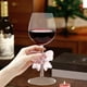thumbnail image 4 of Copa Alta de Cristal con Pie | Juego de Copas para Vino Tinto y Champán | Diseño con Lazo | Capacidad de 320 Ml | Regalo Romántico para Navidad y Otros Días | 20,5 X 8 X 8 Cm | Rosa | 1 Unidad, 4 of 6