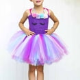 thumbnail image 2 of Zwiiyzr (2-10 Ans) Robe en Tulle Colorée pour Filles Volants en Maille Robe de Fête de Mariage Robe de Princesse Violette, 2 of 6