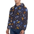 thumbnail image 3 of Balery Galaxy Pattern Mens Hoodie Kangaroo Pocket Hoodie Pullover Hooded Sweatshirt Ideal for Daily Wear Travel and Home-Medium, 3 of 7