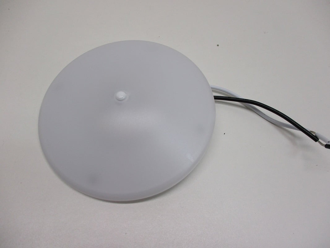 1 White LED 3.25 inch Round Camper RV Trailer Utility Dome Light/Switch Command Electronics 