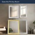 thumbnail image 6 of Head West 27.5 in x 33.5 in Framed Beveled Accent Vanity Mirror, White, 6 of 10