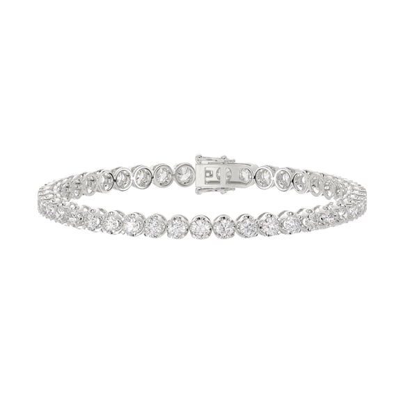 3Ct. Round Cut Lab Grown Diamonds 7" TENNIS Bracelet 10K White Gold