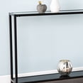 thumbnail image 4 of Southern Enterprises Barzo Modern Metal and Glass 56" Console Table, Black, 4 of 13