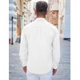 thumbnail image 5 of COOFANDY Men's 2 Pieces Linen Set Henley Shirt Short Sleeve and Shorts Summer Beach Yoga Matching Outfits, 5 of 7