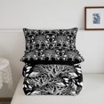 thumbnail image 5 of Homewish Nature Botanical Tree Twin Comforter Sets,Vintage Plants Bedding Set,Black White,Black Reversible,2pcs,1 Comforter and 1 Pillowcase, 5 of 7