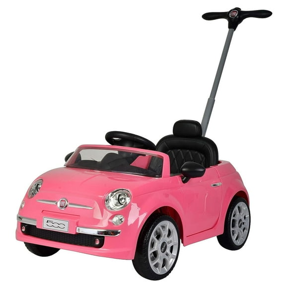Best Ride-on Cars 2-in-1 Fiat 500 Baby Toddler Toy Push Car Stroller, Pink