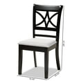 thumbnail image 7 of Baxton Studio Clarke Modern and Contemporary Grey Fabric Upholstered and Espresso Brown Finished Wood 4-Piece Dining Chair Set, 7 of 7