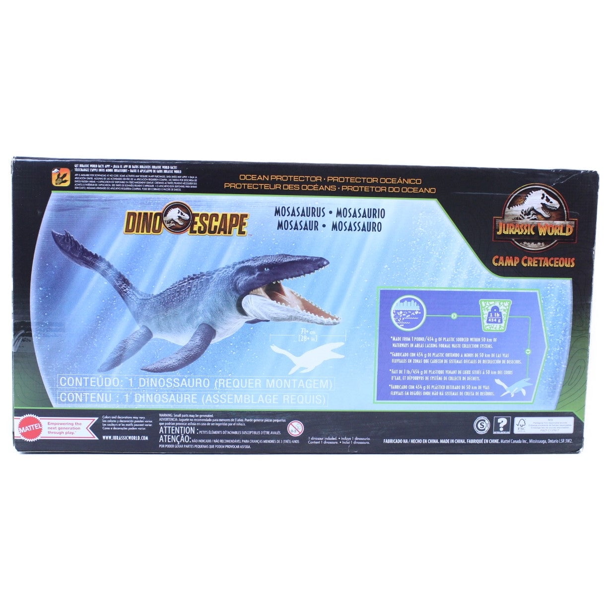 Jurassic world Protecteur De L´océan Figure Dinosaure Jouet Mosasaurus  Violet