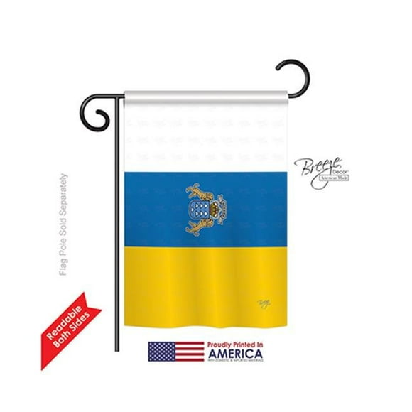 Canary Islands 2-Sided Impression Garden Flag - 13 x 18.5 in.