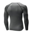 thumbnail image 3 of Gym Shirt Men Crewneck Compression Top Long Sleeve Sweatshirt Sports Sweatshirts Daily Base Layer for Athletic Quicking Dry Fall Tshirt Streetwear Size S-2xl, 3 of 3