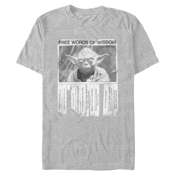 Mens Star Wars Yoda Free Words of Wisdom T Shirt