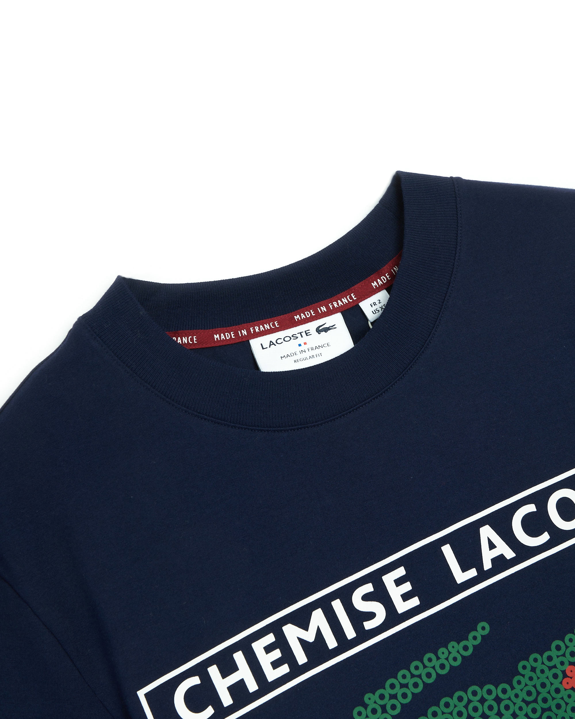 Men\'s Lacoste Navy France 3/S Made T-Shirt - In