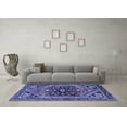 thumbnail image 3 of Ahgly Company Indoor Square Persian Blue Traditional Area Rugs, 4' Square, 3 of 4