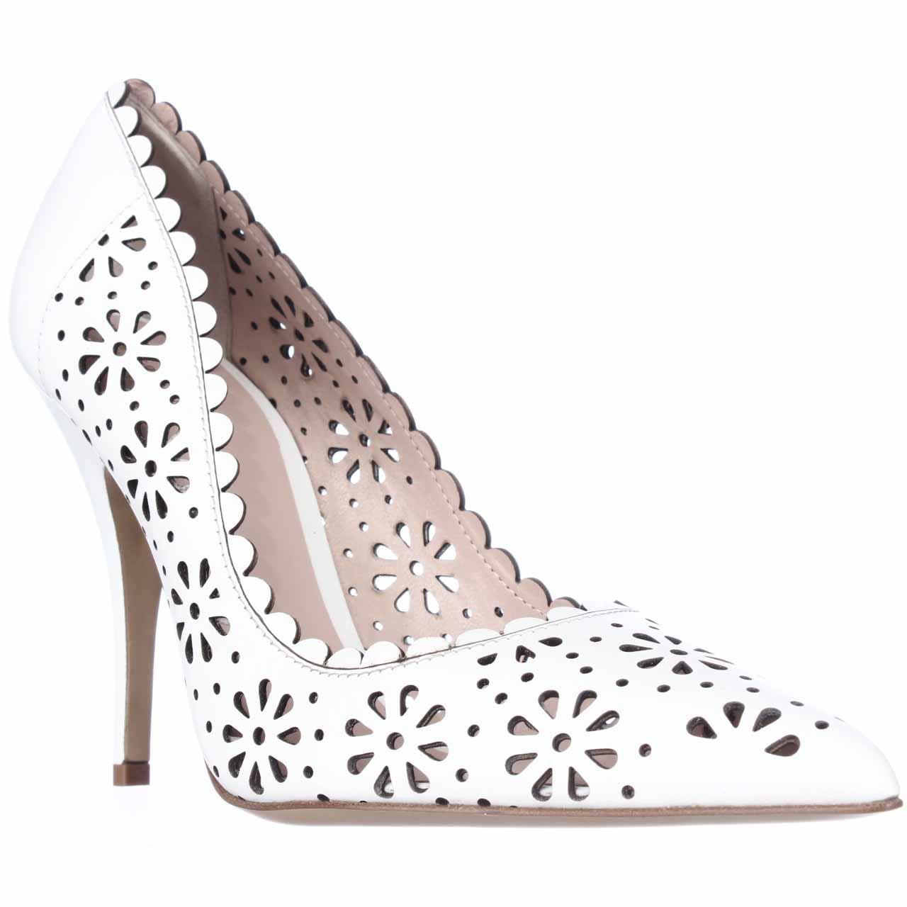 Womens Kate Spade Lana Flower Cutout Pointed Toe Heels - White - Walmart.com