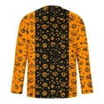 thumbnail image 4 of Yusimy Men's Sport Long Sleeve Shirt Halloween Print Round Neck Casual Streetwear Urban Fashion Graphic Tee Y2K Retro Style, 4 of 5