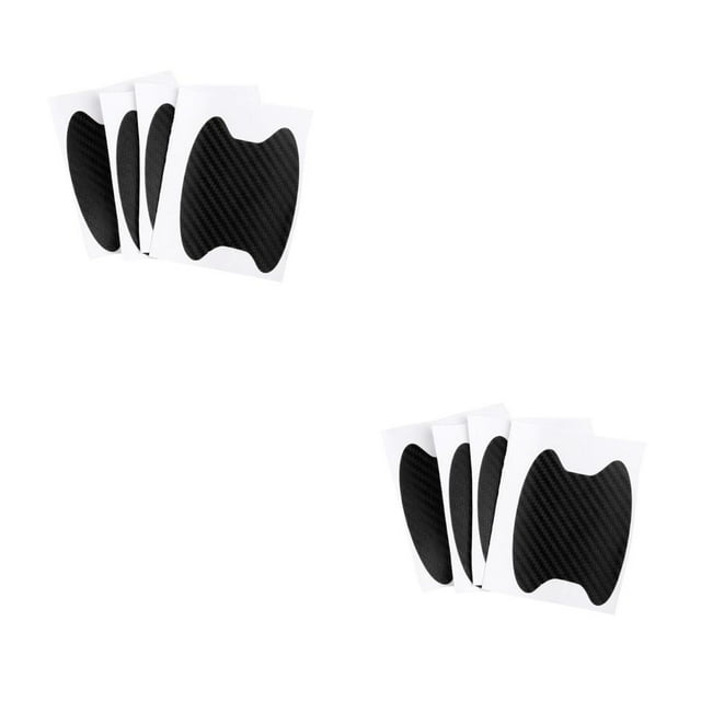 maskred 1/2/3/5 4Pcs/Set Autocollant de Porte de Voiture en Fibre de Carbone Couverture Résistante aux Rayures Poignée Automatique Noir 2PCS