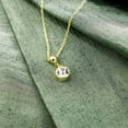 thumbnail image 5 of April Birthstone Necklace – 14K Gold-Plated Clear Diamond Pendant, Adjustable Chain, 5 of 8