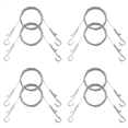thumbnail image 1 of 8 Pcs Kit de Fil de Suspension Réglable - Matériel Robuste, Câbles en Acier Inoxydable 1M X1.5Mm, 1 of 6