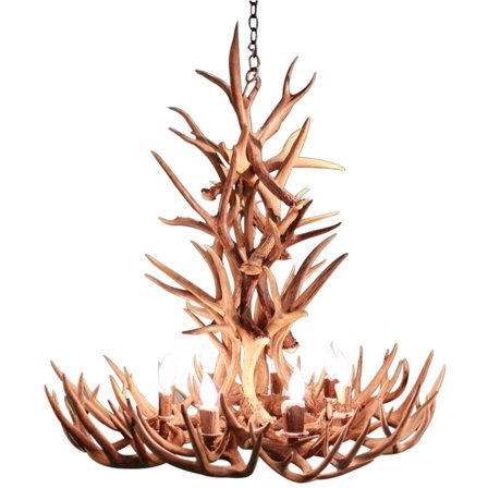 XL Sunbleached Antler Chandelier, Handcrafted