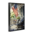 thumbnail image 4 of Stupell Industries Porch with American Flag Scenery Painting Black Framed Art Print Wall Art, 12 x 18, 4 of 10