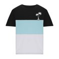 thumbnail image 4 of Mens Casual Pantalones Cortos Cuello Redondo Patchwork Impresión Suéter Blusa de Fitness, Camisetas para Hombre, 4 of 4