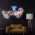 thumbnail image 4 of C-craft Spaceman Astronaut Neon Sign Wall Decor Led Sign Game Room Man Cave Party Decorations, 4 of 5