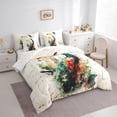 thumbnail image 3 of Homewish Animal Peacock Bedding Comforter Set 7-Piece for Teens,Retro Vintage Aesthetic King Bedding Sets,Abstract Watercolor Art Ultra Soft Bed Sheets,Microfiber Bedroom Decor,Reversible, 3 of 8