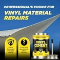 thumbnail image 2 of 8 oz Vinyl Cement Glue - Non-Brittle, Zero Shrinkage & Watertight Seal, Contact Cement Adhesive for Inflatables, Pools, Paddle Boards, Pond Liners, and More - Vinyl Adhesive with Brush, 2 of 6