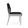 thumbnail image 2 of Amherst Steel Reception Waiting Armless Guest Chair / Silver Steel / Black, 2 of 3